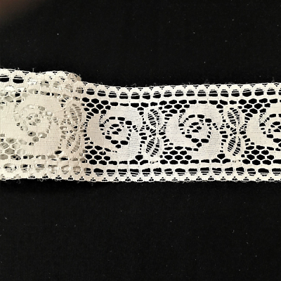 Galloon Lace Trim Galloon Floral Lace Trim 2-3/4 White 5 yards #W317