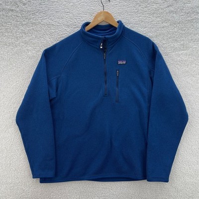 Patagonia Better Sweater Mens Large Blue 1/4 Zip Fleece Pullover Hiking Outdoors