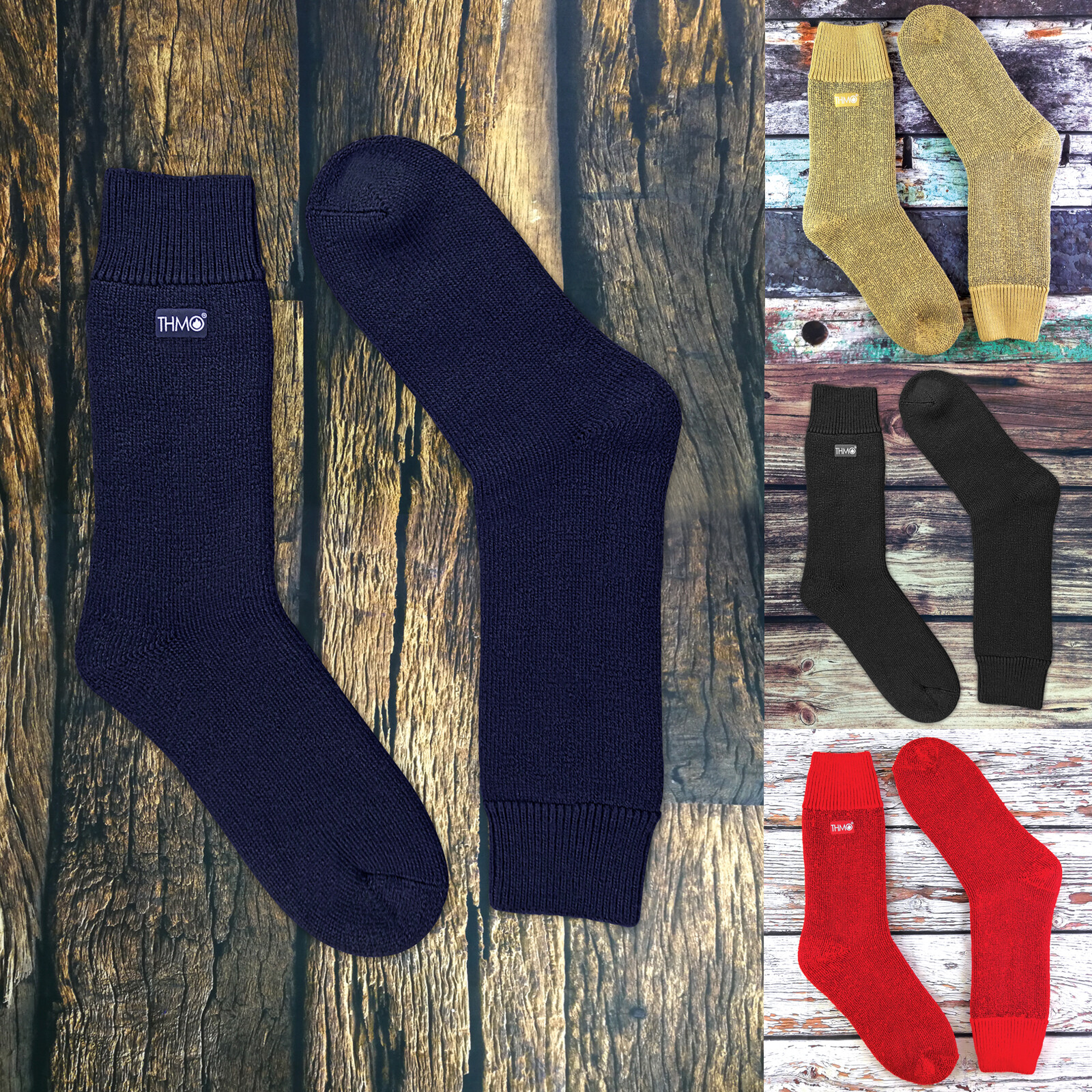 THMO - 1 Pack Men's Thick Seamless Winter Warm Ribbed Soft Top Thermal Socks