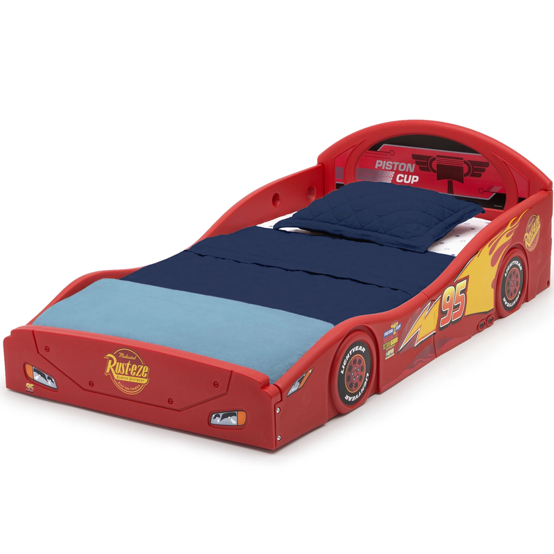 Kids Toddler Bed Pixar Cars Lightning Mcqueen Plastic Sleep 
