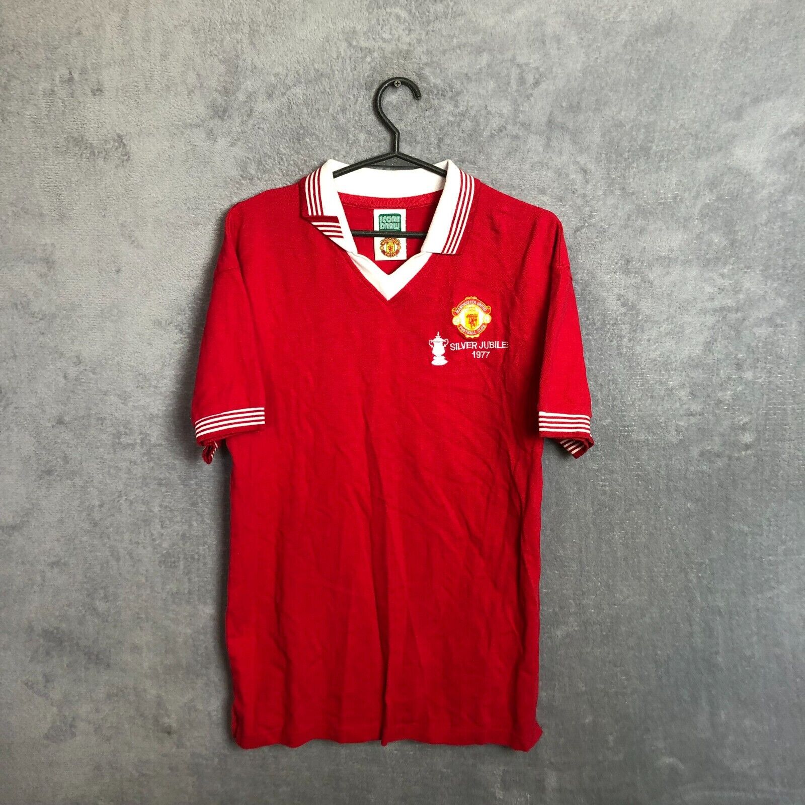 Manchester United Remake football shirt 1977 Score Draw Mens