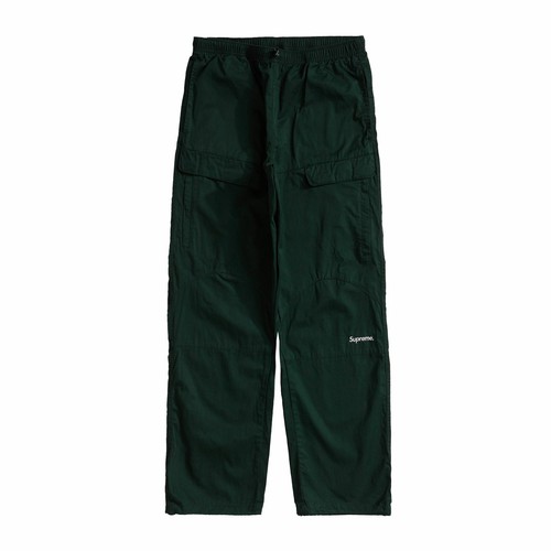 

[FW21P45-DKGREEN] Мужские брюки Supreme из хлопка с завязками (FW21), Зеленый