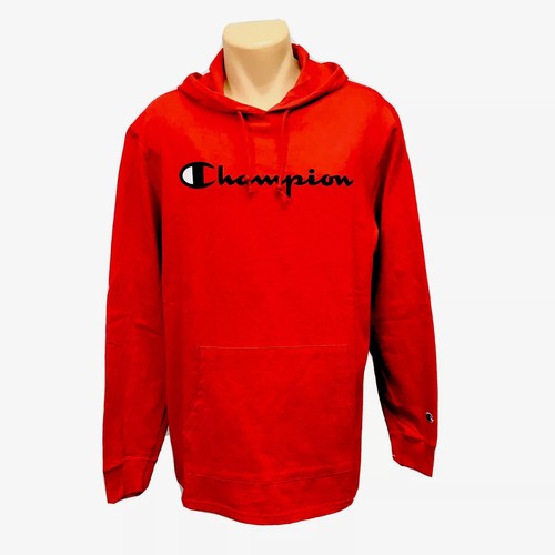 

Пуловер с логотипом Champion (мужской размер ) Легкая спортивная толстовка с капюшоном, Красный