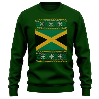 Jamaica Christmas Fairisle Sweatshirt Country Him or Her Xmas Sweater Festive...