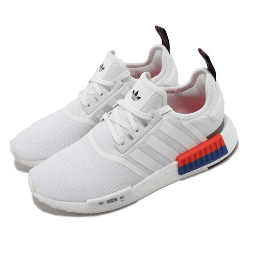 

adidas Originals NMD_R1 Cloud White Bright Red Мужская повседневная обувь унисекс IF8028, Белый, Nmd_r1