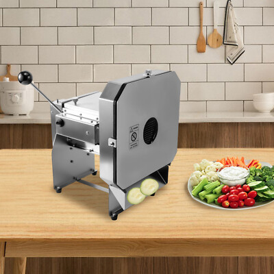 Upgraded Electric Commercial Vegetable Slicer Potato Fruit Cutter Stainless 