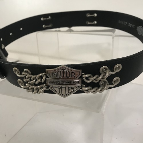 Harley-Davidson ベルト Harley Davidson Womens Leather Belt Black Small S Chain Moto