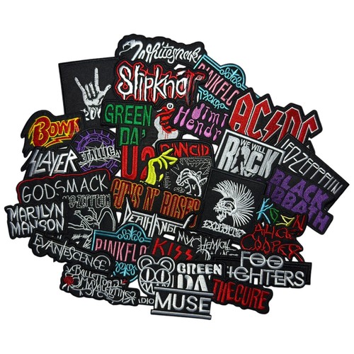 Rock Band Music Punk Heavy Metal Iron-On Embroidery Applique Patch Random Lots