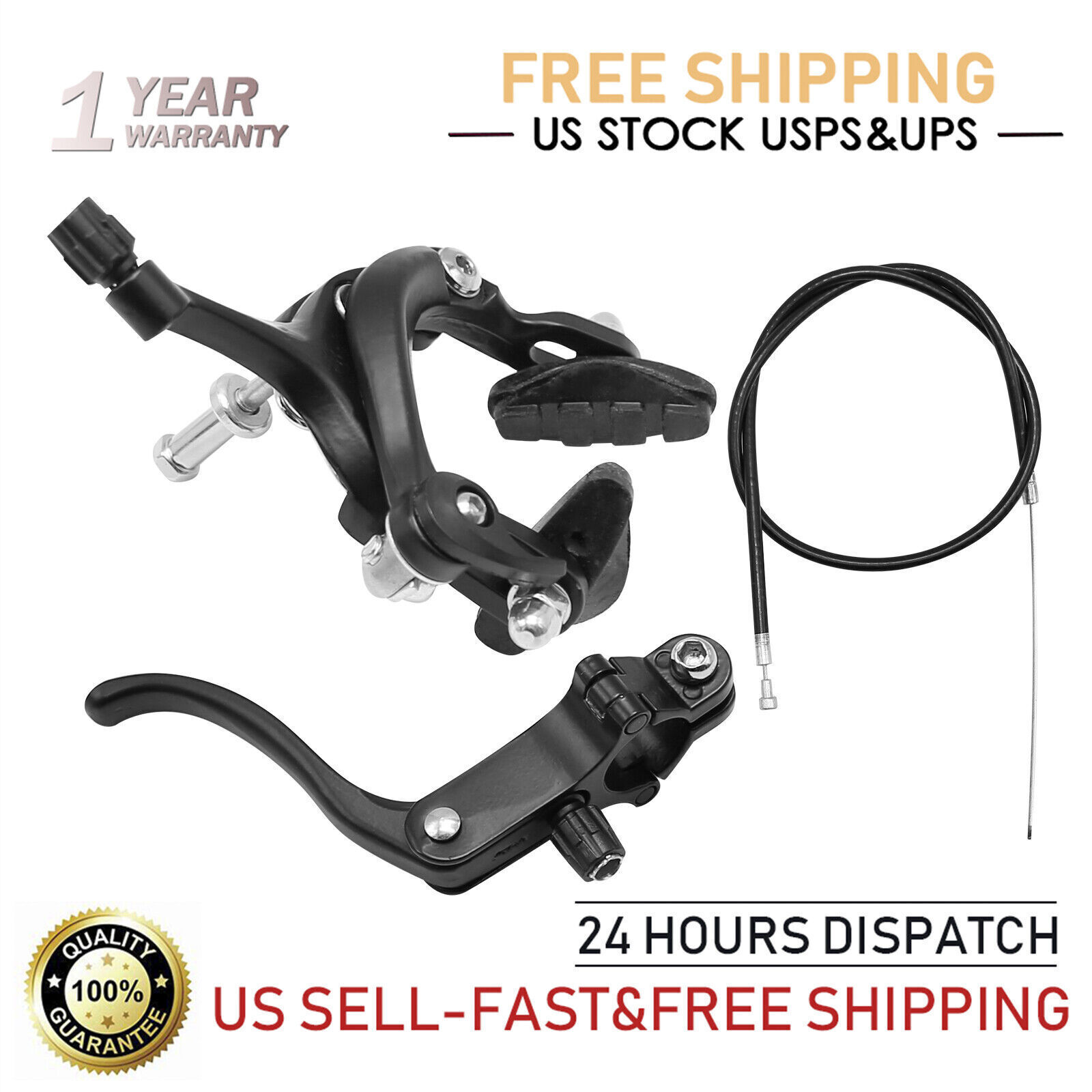 Front Bike Brake Kit Road Set Bicycle Caliper Brake Kit Side Pull For Road Bike
