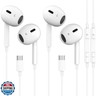 2 Packs USB C Headphones for iPhone 16/15 Earbuds with Microphone and Volume Control HiFi Stereo Type C Earphones for Galaxy S23/S22/S21/S20/Ultra Note 10/20, for iPad Pro Pixel 7/6/6a/5/4 and More