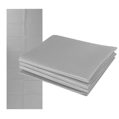 Folding Yoga Mat 68 x 27 Inch 4mm  Thin PVC Yoga Mat for Beach  R9K9
