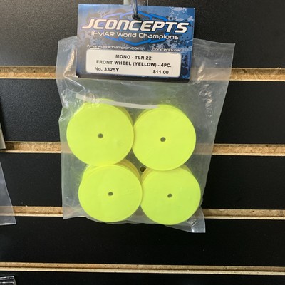 JConcepts Mono TLR 22  3325Y - 2.2  Front Wheel (Yellow)