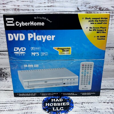 Cyberhome CH-DVD 320 Progressive Scan DVD Player MP3 JPG 2004 Vintage New Sealed