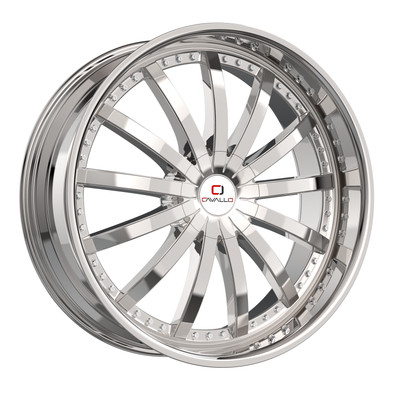 22'' Cavallo CLV-53 Nano Chrome 22x8.5 Wheel 5x112 5x4.5 38mm Rim