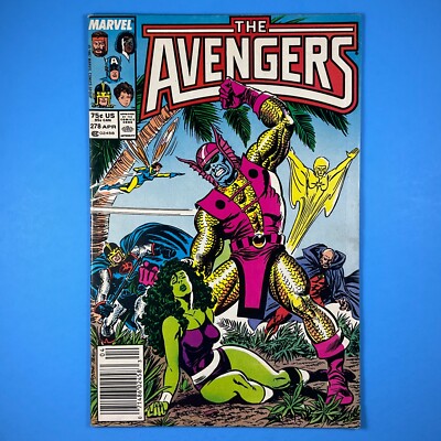 Avengers #278 vs Tyrak Marvel Comics 1987 New Line Up Newsstand UPC