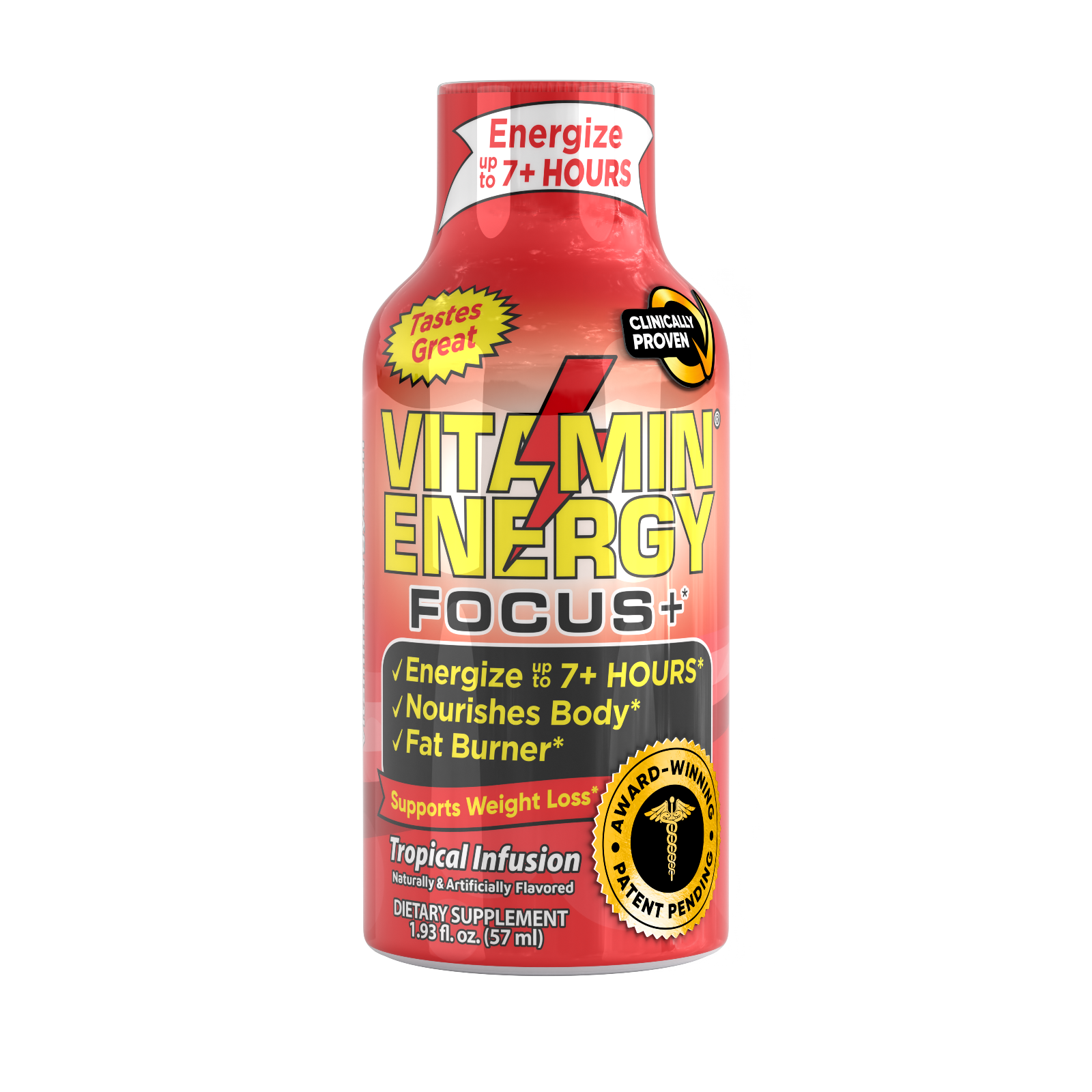 (48 Pack) Vitamin Energy® Focus+ Energy Shots, Clinically Proven