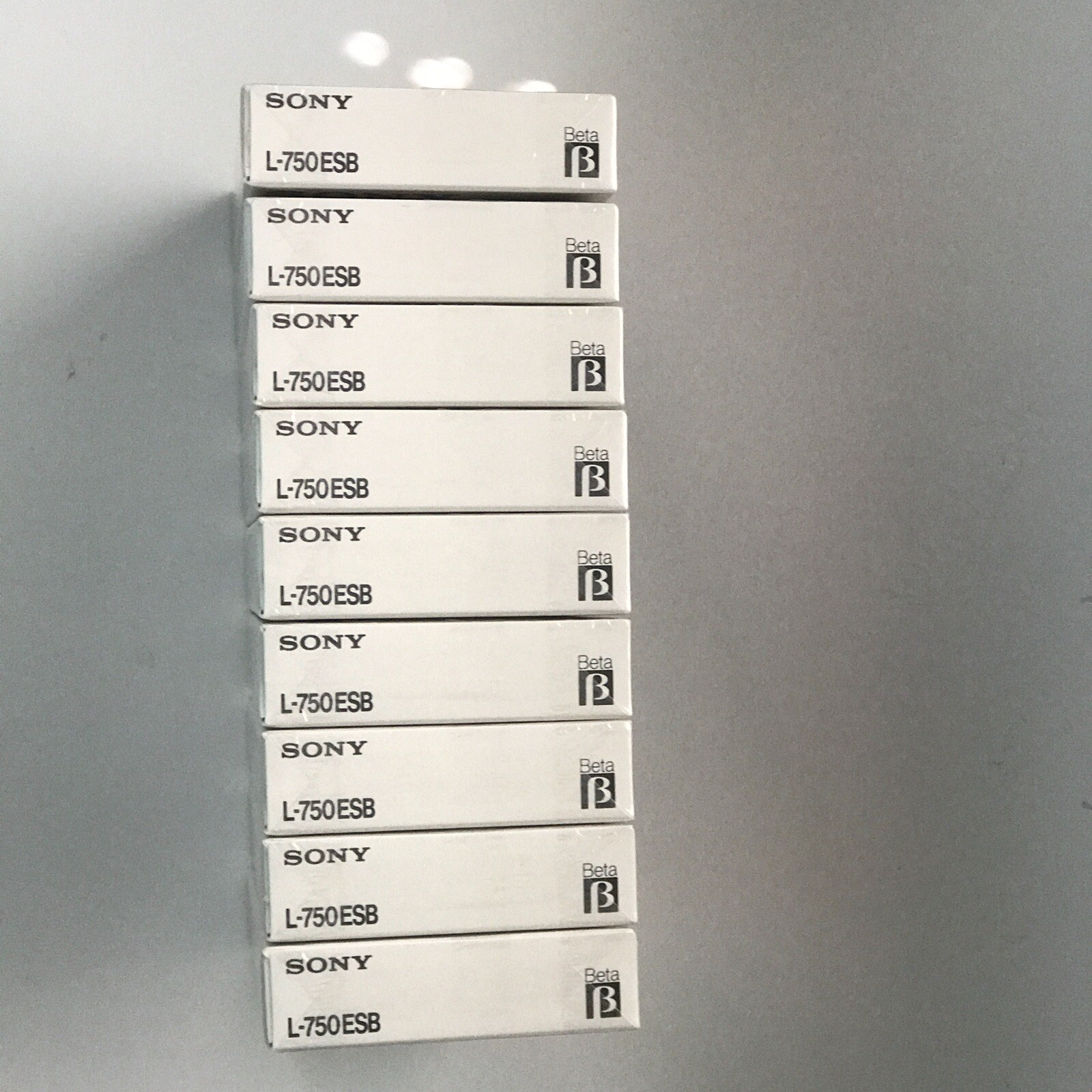Lot of 9 Sony Dynamicron ES Beta L-750 Tapes Factory Sealed Blank Cassettes 222