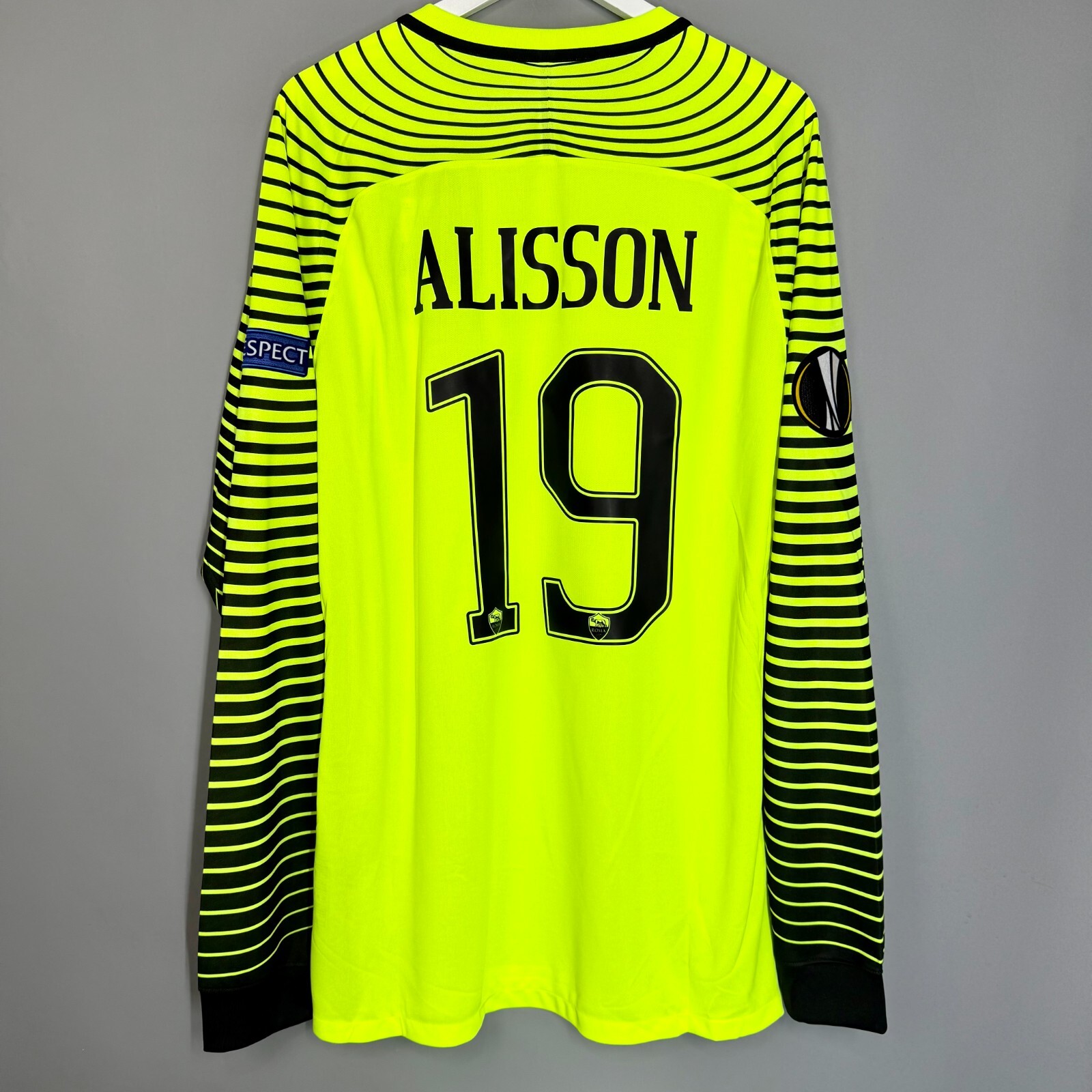 AS ROMA ITALY 2016 2017 GOALKEEPER JERSEY SHIRT PLAYER ISSUE #1