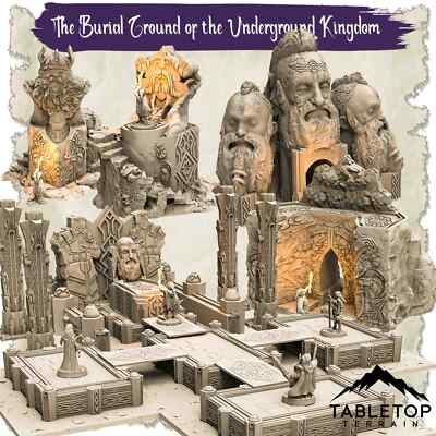 Burial Ground of the Underground Kingdom - Thematic Dungeon Terrain 