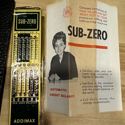 RARE VINTAGE SUB-ZERO ORIGINAL ADDIATOR AUTOMATIC CREDIT BALANCE 1968