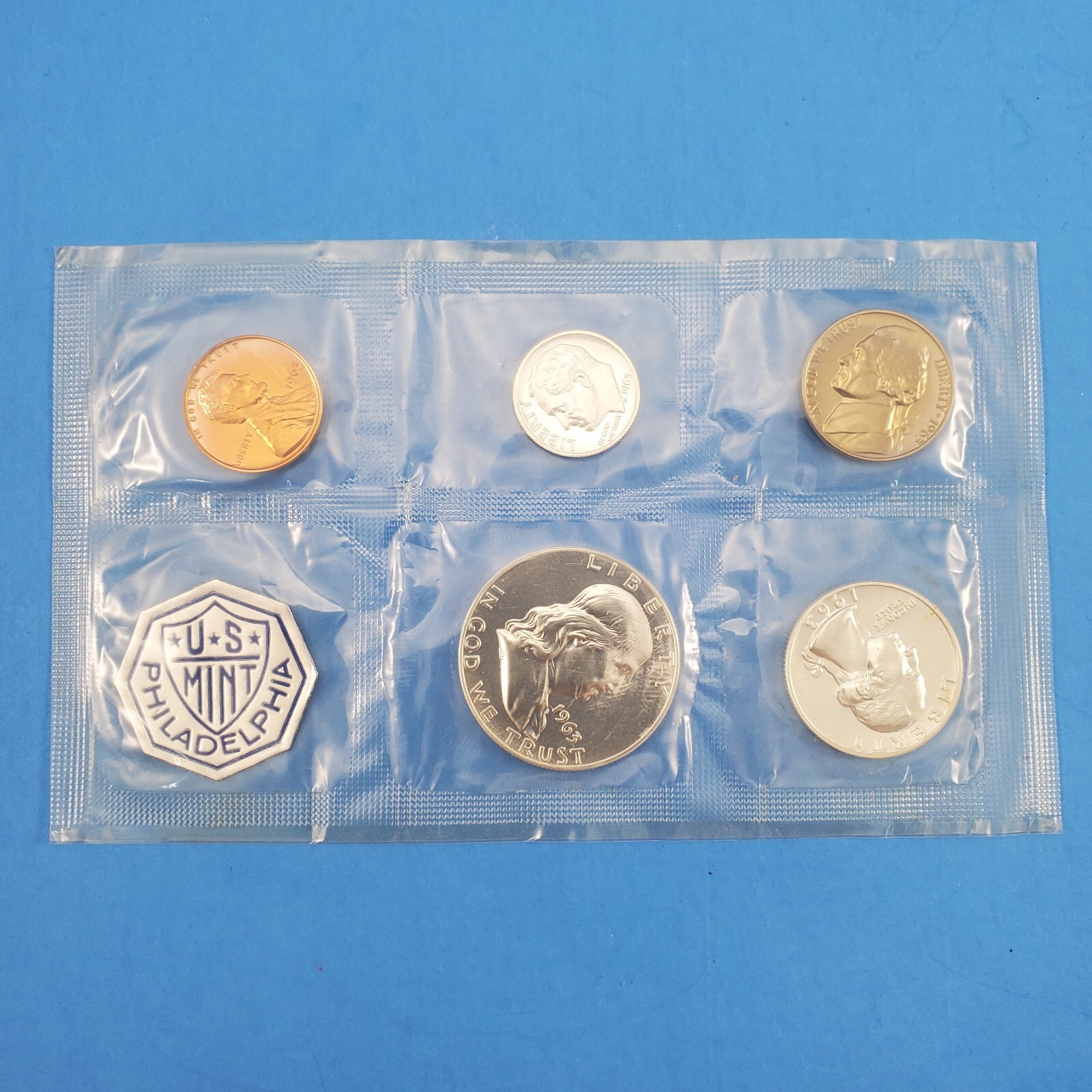 ミントセット　米　1963年 Coin Set 1963 U.S. Mint Philadelphia Five Coins Sealed