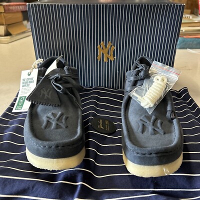 Clarks Kith MLB NY Yankees Wallabee Shoes Dark Blue Suede US 10 Men s