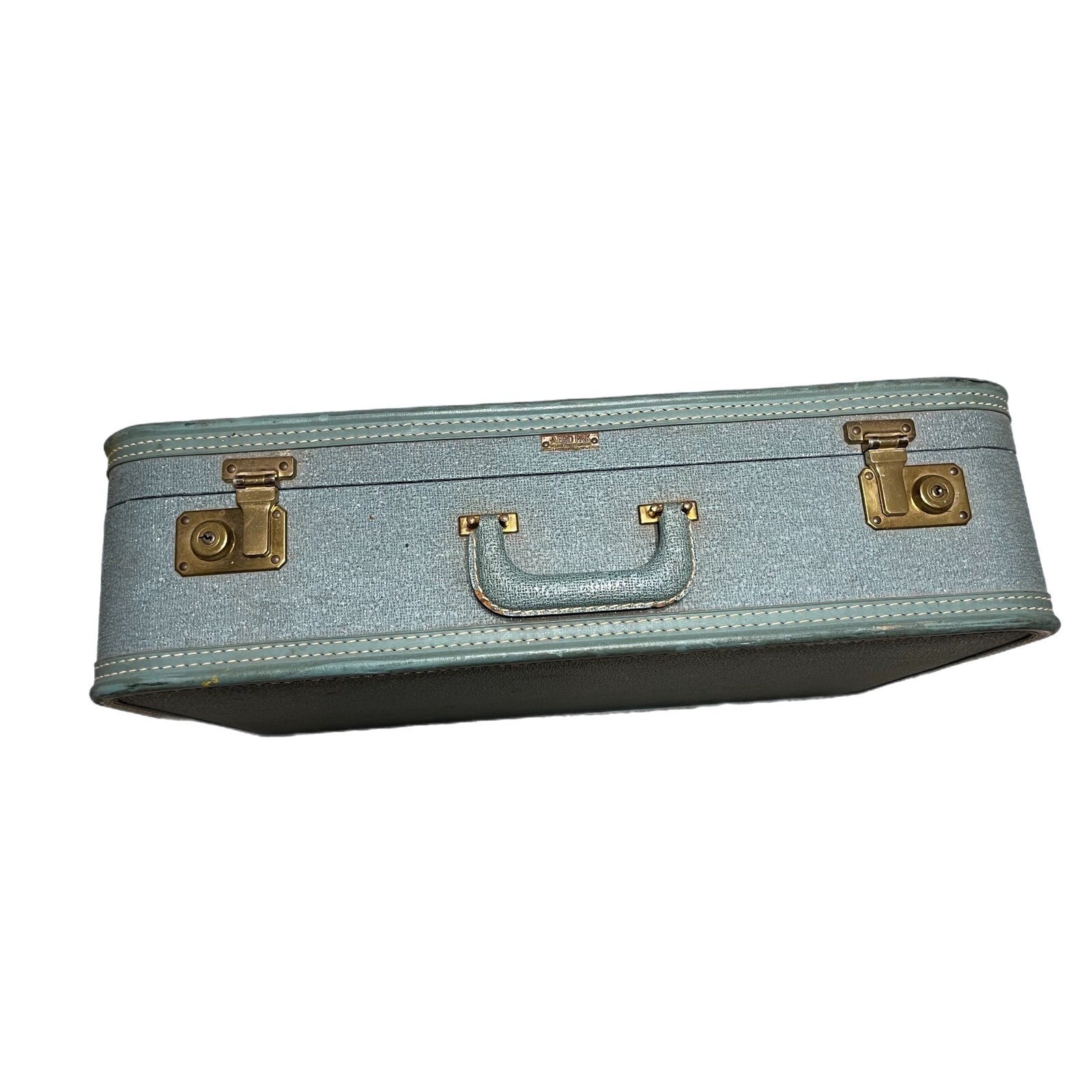AERO PAK Suitcase Vintage Retro Blue Gray Luggage 24