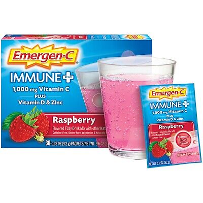 Emergen-C Immune Plus RASPBERRY Vit C+vit D & Zinc