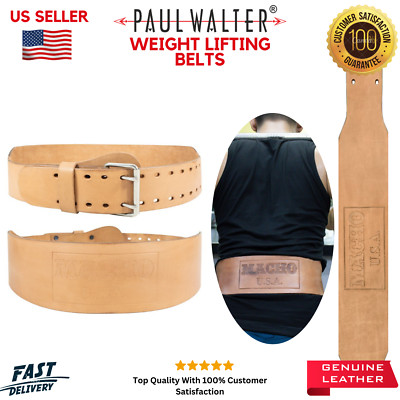 Genuine Leather Weight Lifting Belt Gym Training Belt for Men/Women, Power Lift