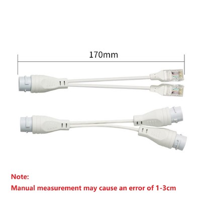 POE Splitter RJ45 2-in-1 Network Cabling Connector For Security Camera Install