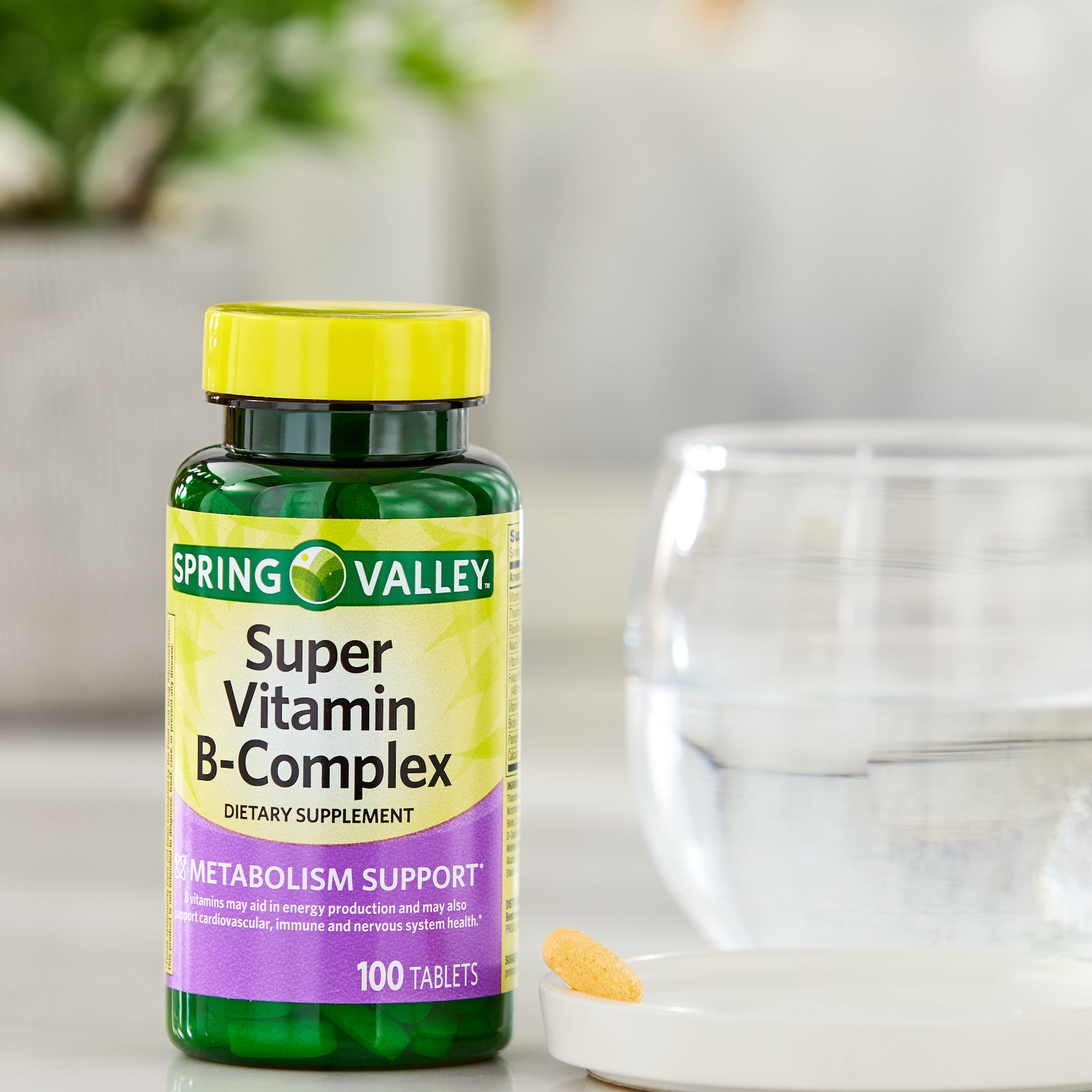 Spring Valley Super B-Complex Tablets, 100 Count