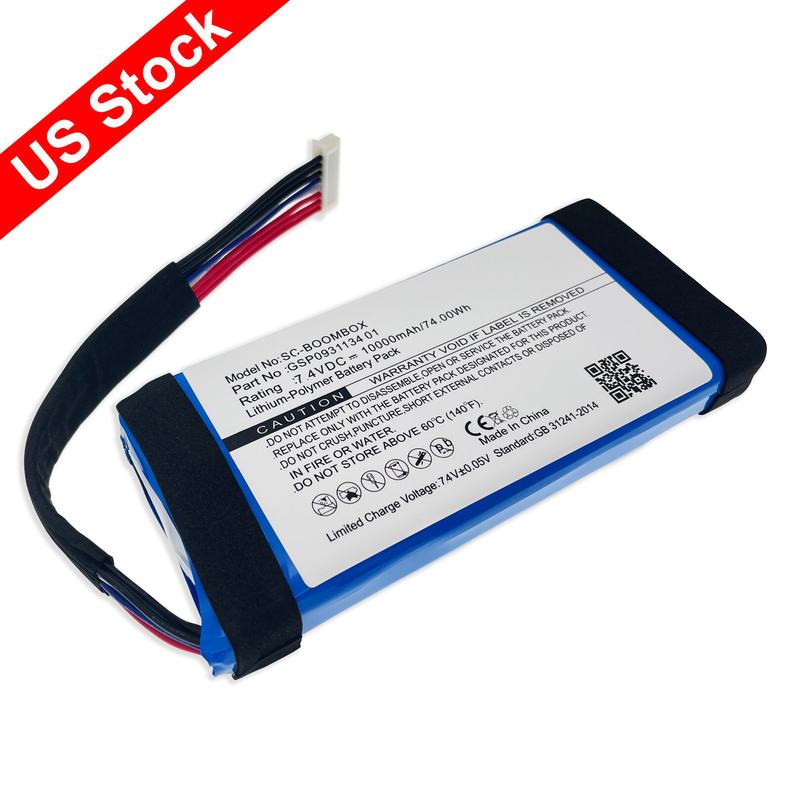 GSP0931134 01 Battery for JBL Boombox Bluetooth Speaker 10000mAh Replacement