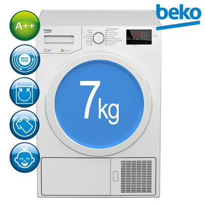 Beko Trockner A++ Wärmepumpentrockner Wäschetrockner DPS 7405 W3 7kg