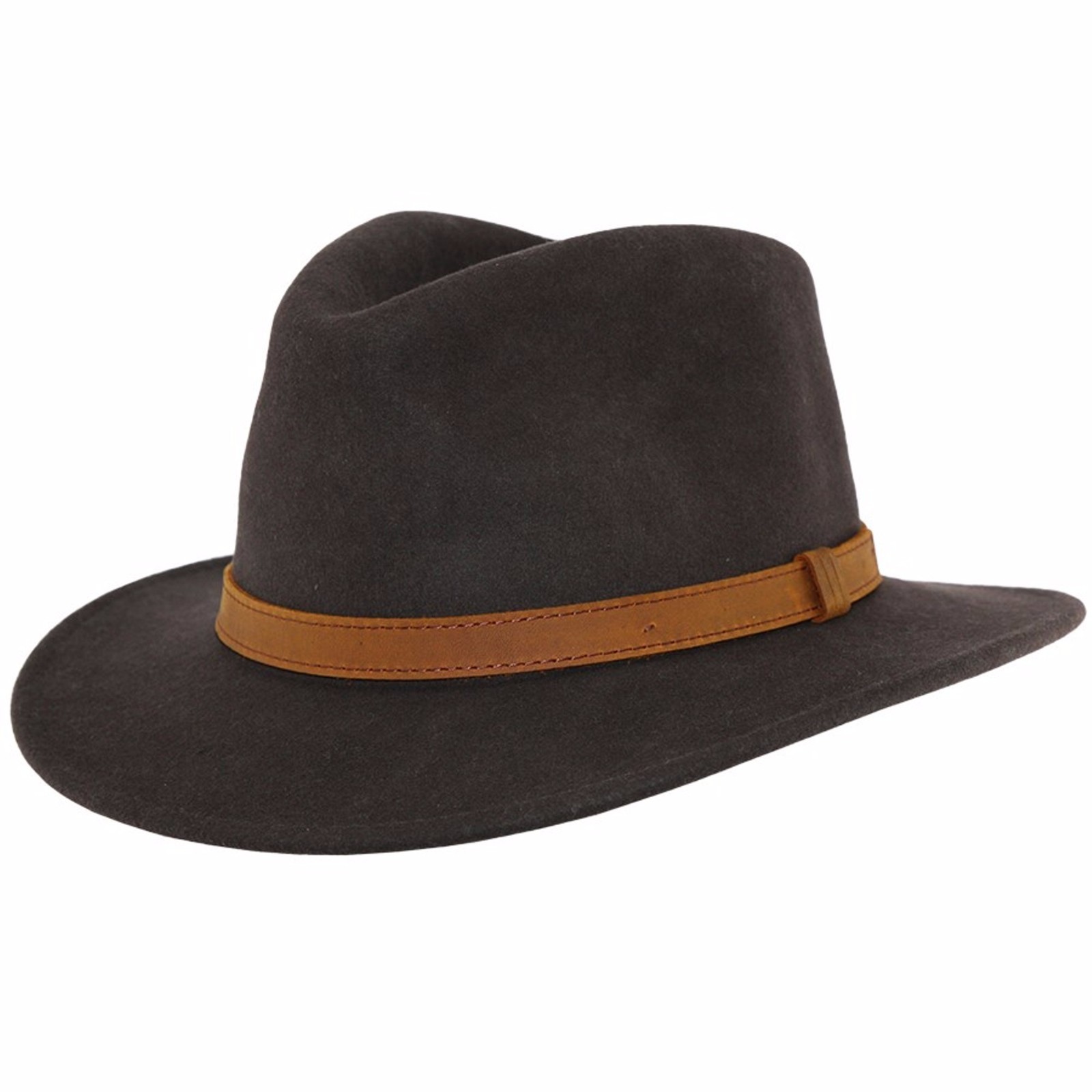 Cappello Fedora/Trilby In Lana Feltro 100%, Colore Lampone (Raspberry), Pieghevole, Con Cinturino Similpelle