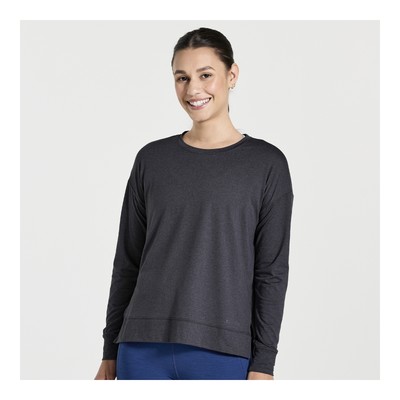 

Женский многослойный топ Saucony Sunday, черный вереск , одежда, Black heather