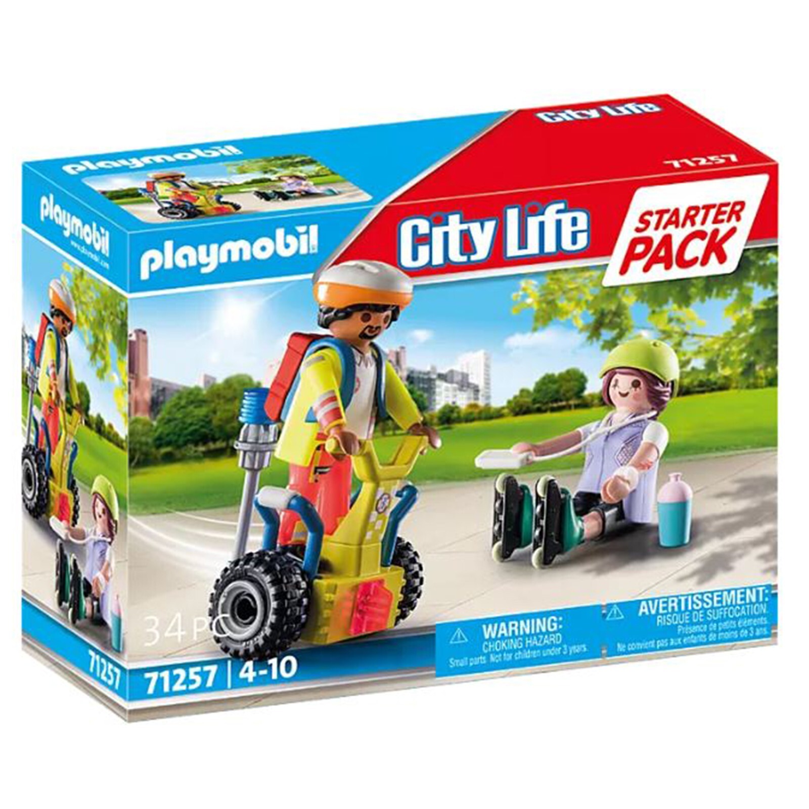 Игровой набор Playmobil City Life Starter Pack Спасатель с конструктором Balance Racer 71257