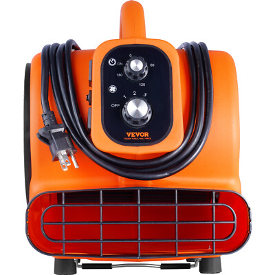 1000 CFM 3-Speed 1/4 HP Adjustable Air Mover Carpet Dryer Blower Floor Fan