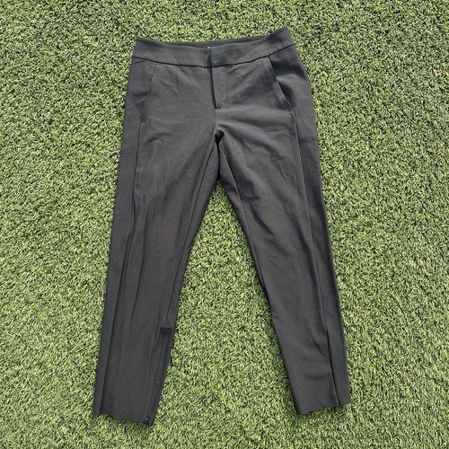 Athleta Stellar Trouser With Zipper Front & Pockets Black
