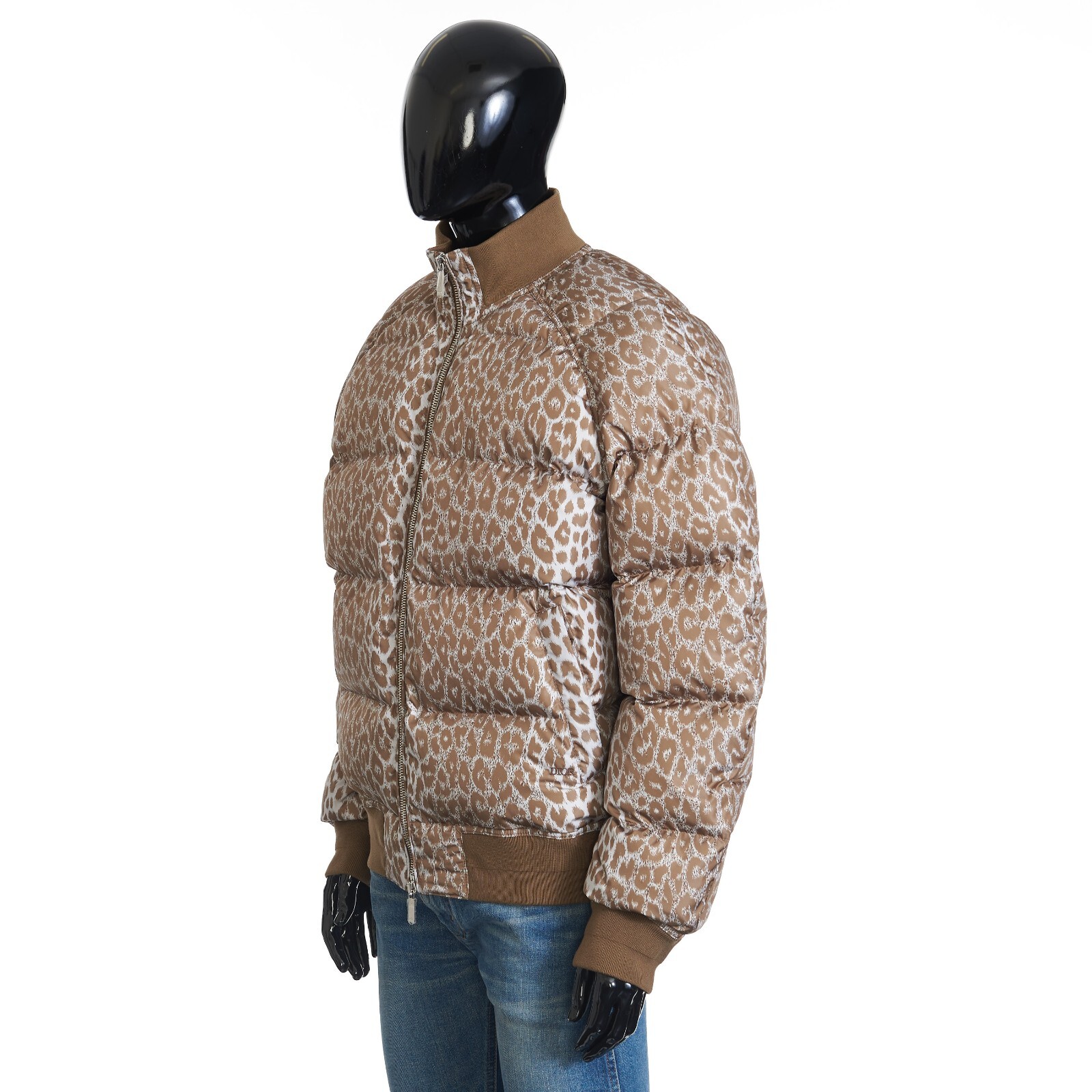 Pre-owned Dior 2700$ Leopard Pattern Print Down Jacket - Quilted, Padded In Brown