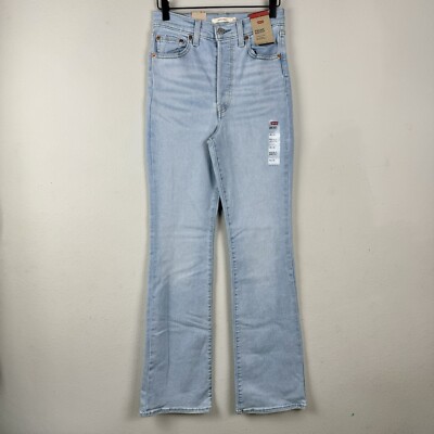 Levis Ribcage Bootcut High Rise Jeans Light Wash Blue Jeans Size 28 *Read*