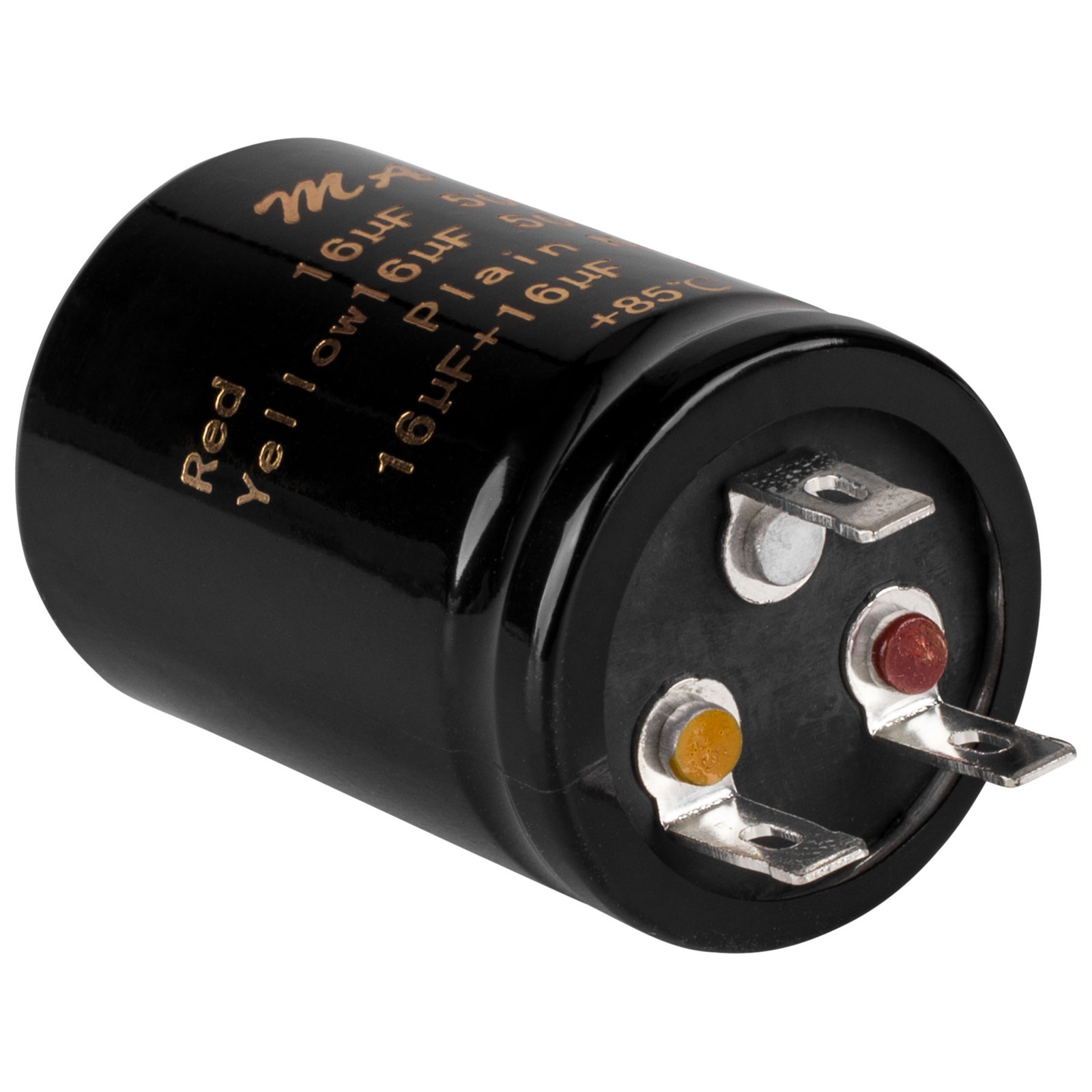 16uF + 16uF 500V Polarized Electrolytic MultiSection Can Capacitor