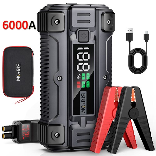 Car Jump Starter 6000A Peak 26800mAh 12V Auto Booster
