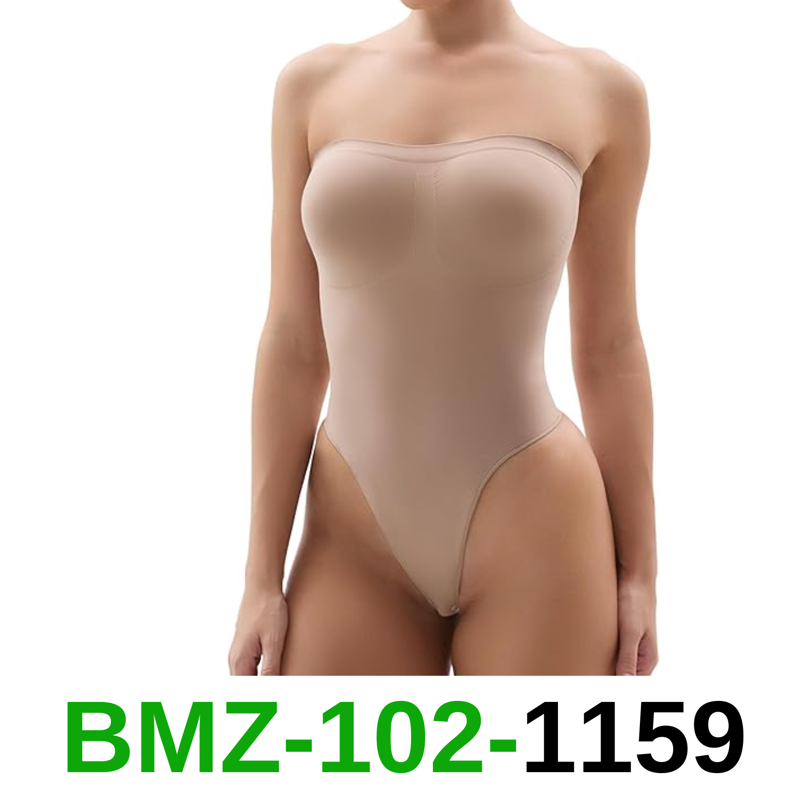 SHAPERX Strapless Bodysuit for Women Tummy Control Seamless Shapewear, XXS/XS