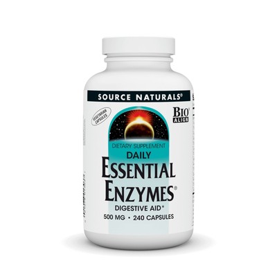 Source Naturals, Inc. Ежедневные незаменимые ферменты, 500 мг, 240 капсул