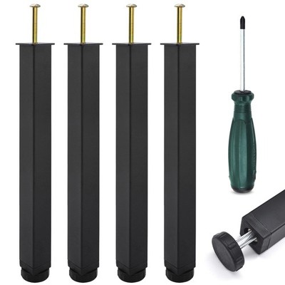 SHEPIN Set mit 4 verstellbaren Möbelfüßen Typ D – Füße für Betten und Schränke