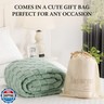 Sage Green 300GSM Fluffy XL Throw Blanket Soft Fleece Bed and Couch Blankets for Bedroom, Farmhouse, and Aesthetic Room Decor 50×70