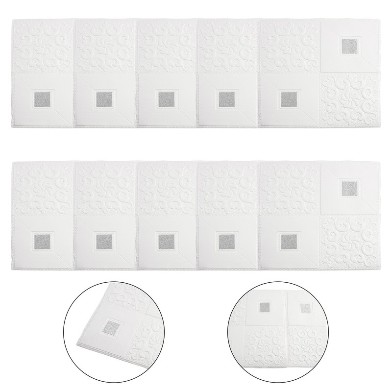 Autocollant Mural 35x35 X3mm DÃ©Coration Mousse Panneau De Chambre Tuile SculptÃ©