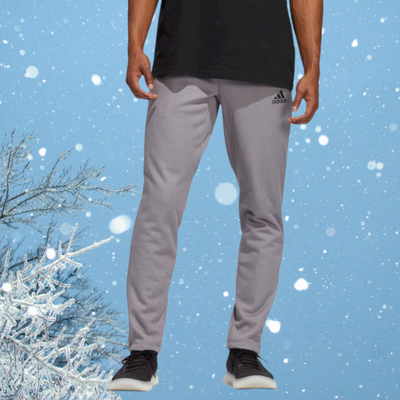 Adidas Men s Sweatpants Gray Pockets Ankle Zips Cold Weather
