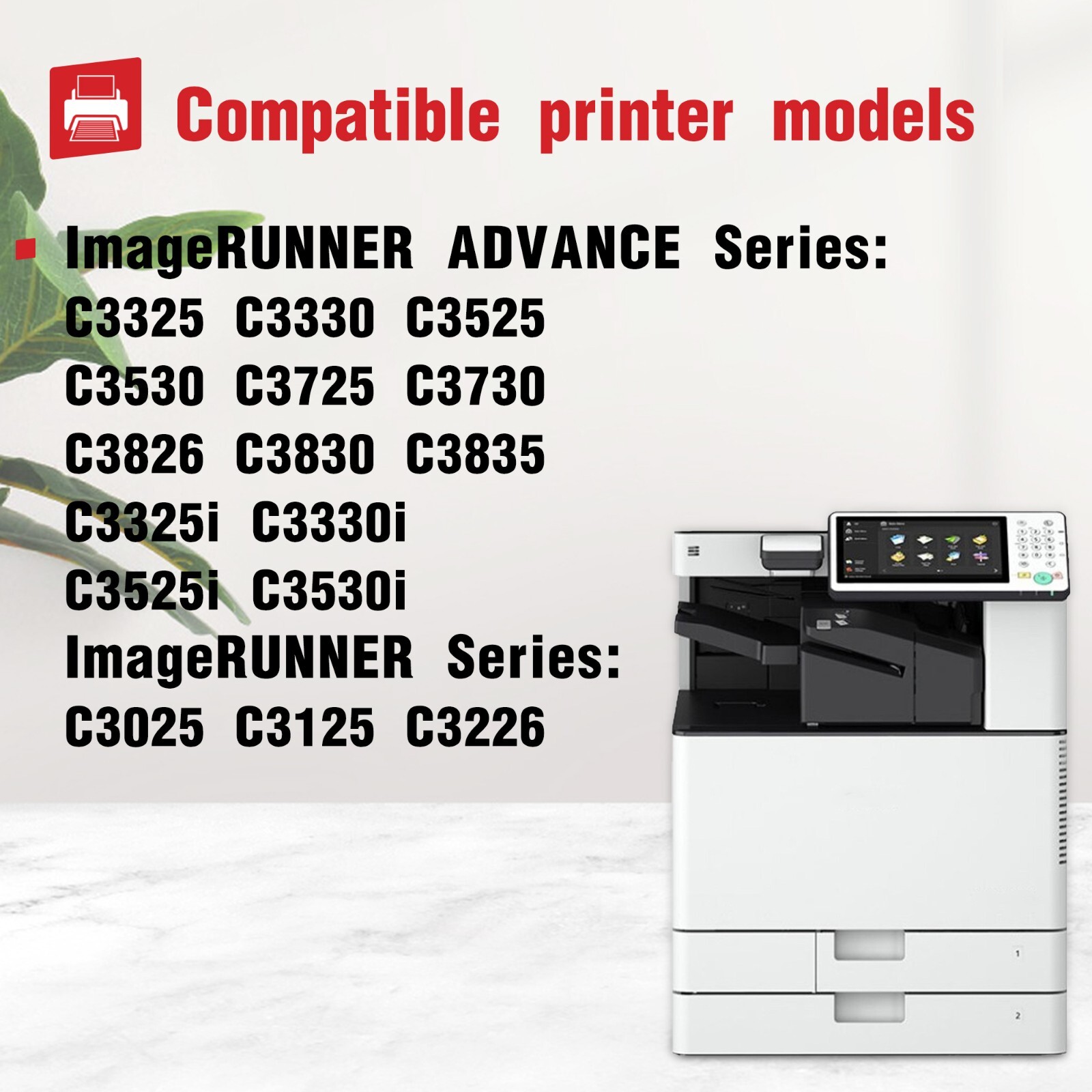 4-Pack GPR-53 Toner Cartridges Replacement for Canon C3325 C3330 C3525 C3530
