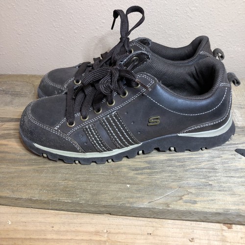 Skechers Womens Shoes Sneakers 7.5M Brown Leather Grand Jams Replenish 46397